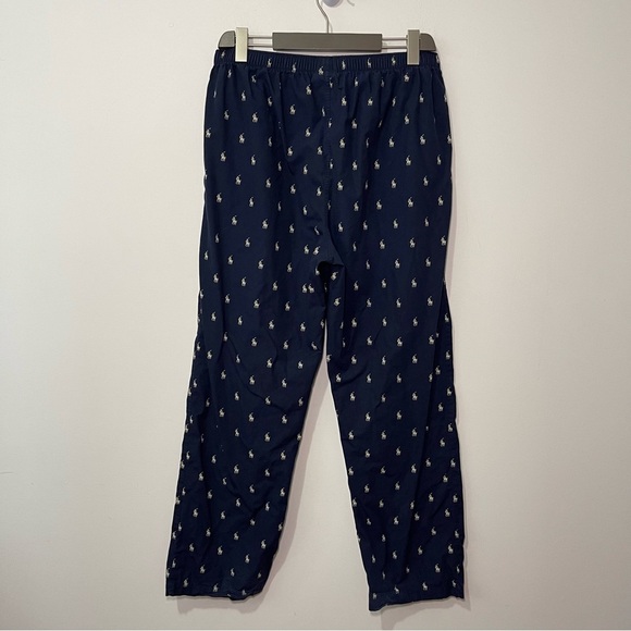 *sold* Polo Ralph Lauren Men’s Navy Blue Sleepwear Lounge Pants Logo M 32-34 - Picture 6 of 7